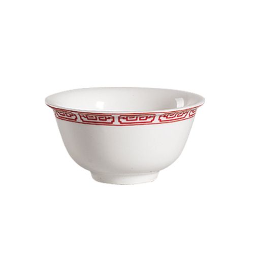 CAC 105-63 6 Oz. Bone White Red Gate Rice Bowl - 60/Case