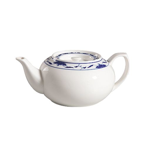 CAC 103-TPW-2 32 Oz. Blue Lotus Teapot - 12/Case
