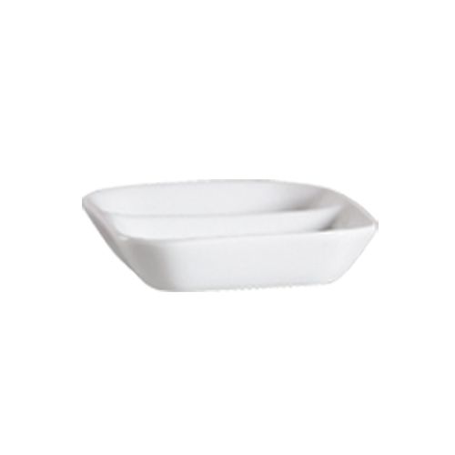 CAC 101-SQ2 3"L X 3"W Lincoln Divided Sauce Dish - 48/Case