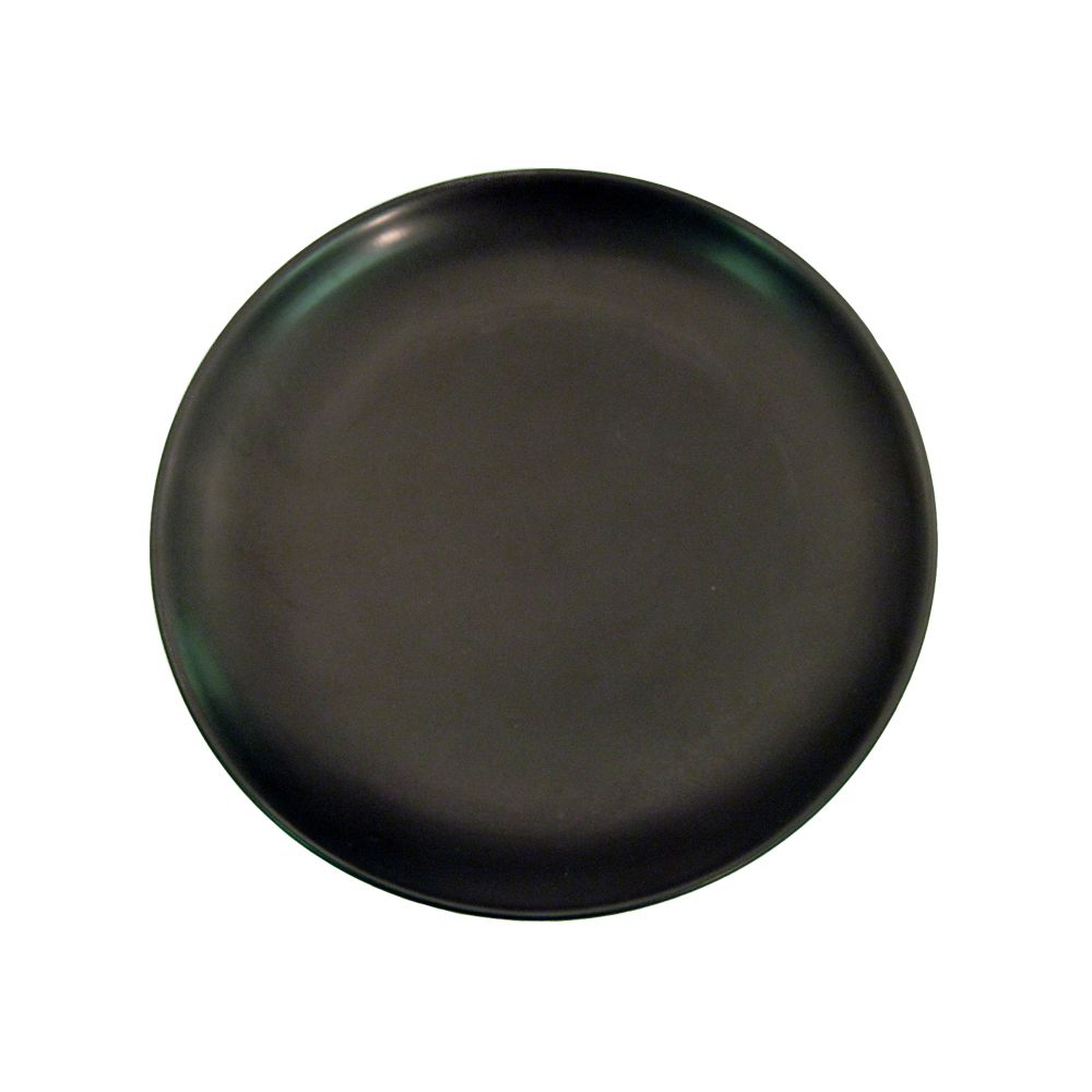 CAC Japanese Style Stoneware Coupe Plate - Black Non-Glare Glaze