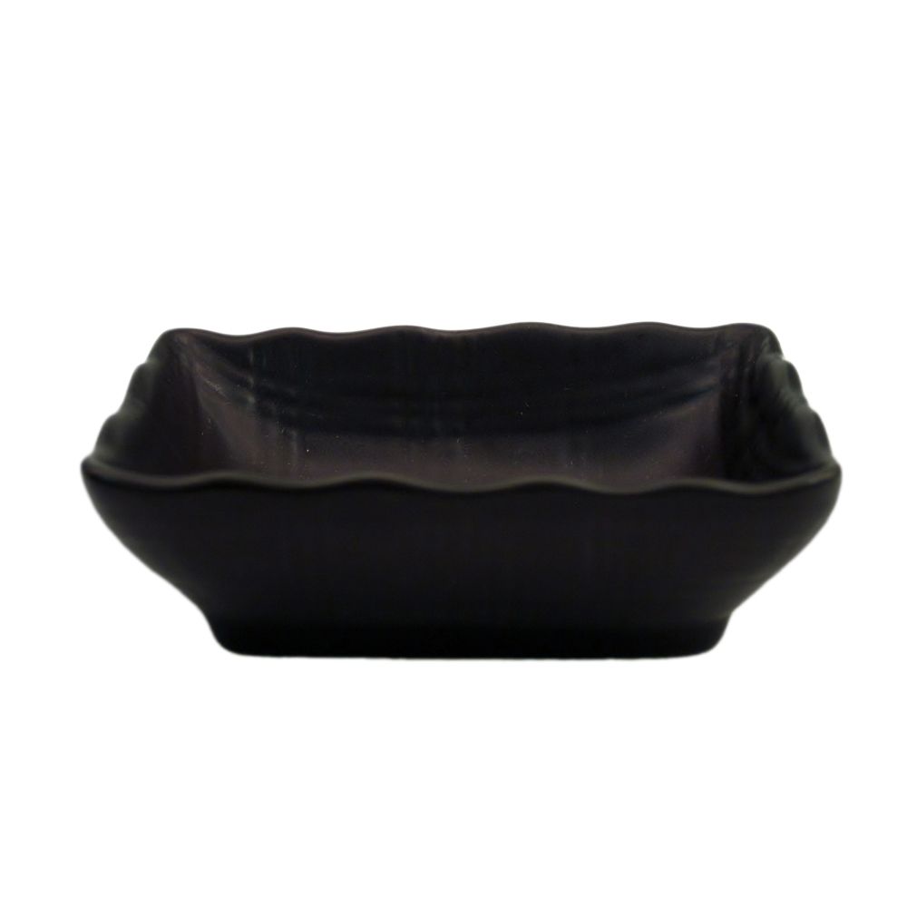 CAC 666-32-BLK Rectangular Japanese Style Sauce Dish, Black - 48/Case