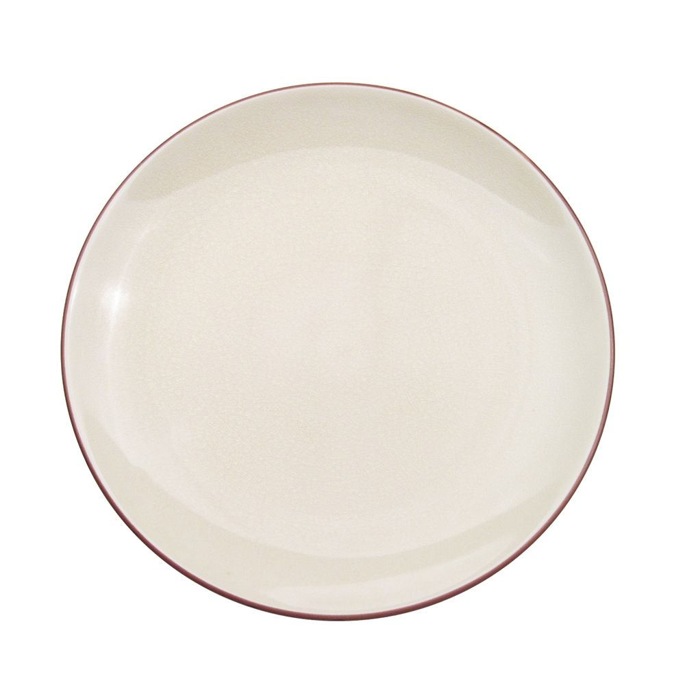 CAC Round Creamy White Japanese Style Coupe Plate - 12/Case