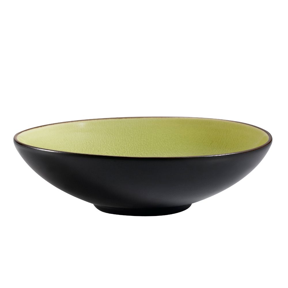 CAC Round Golden Green Japanese Style Salad Bowl