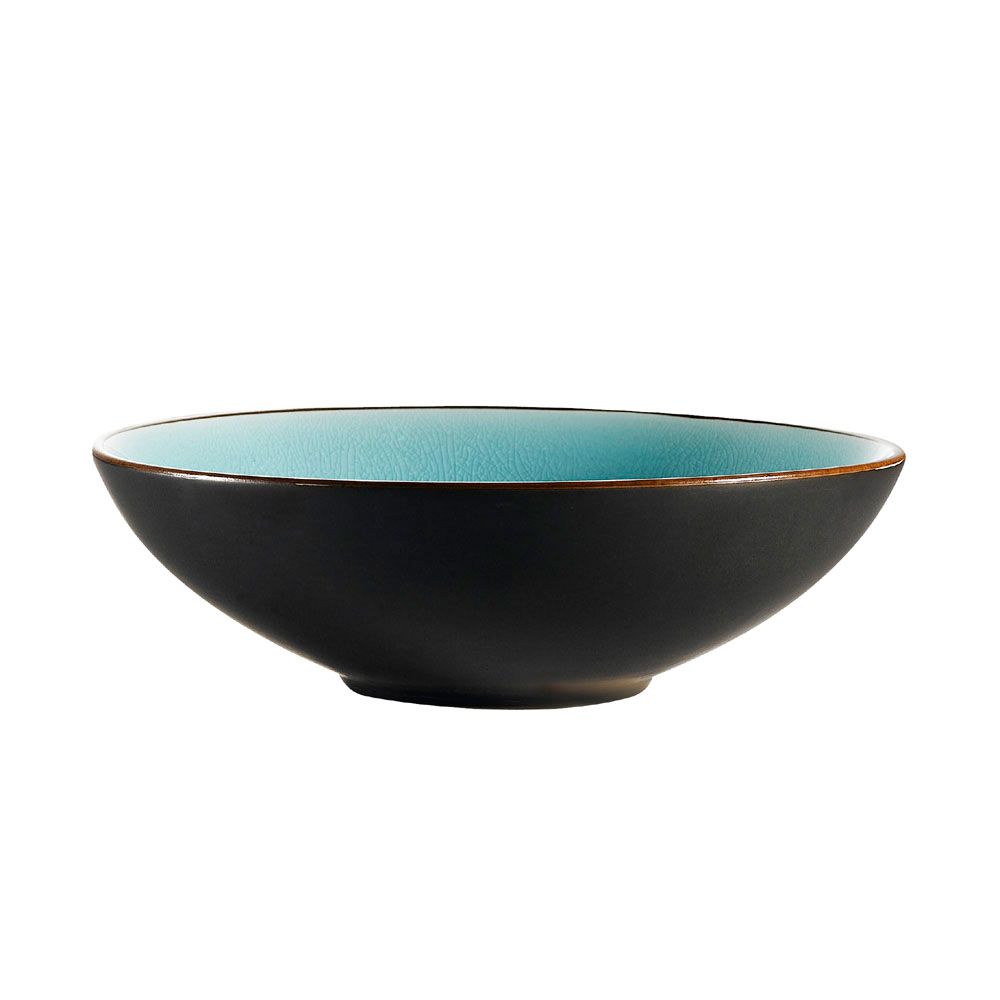 CAC Round Lake Blue Japanese Style Salad Bowl