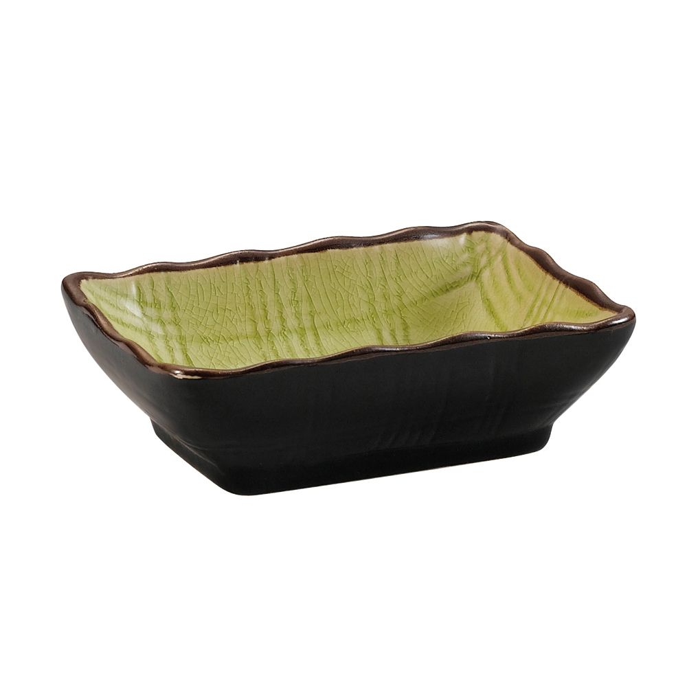 CAC 666-32-G Golden Green Japanese Style Sauce Dish - 48/Case