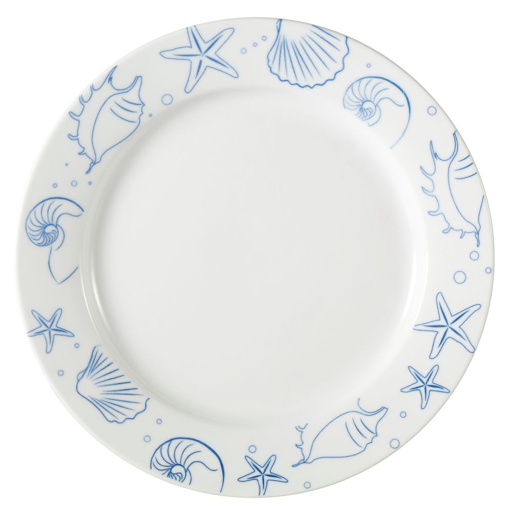 CAC ATC-21 12" Round Atlantic Seashell Plate - 12/Case