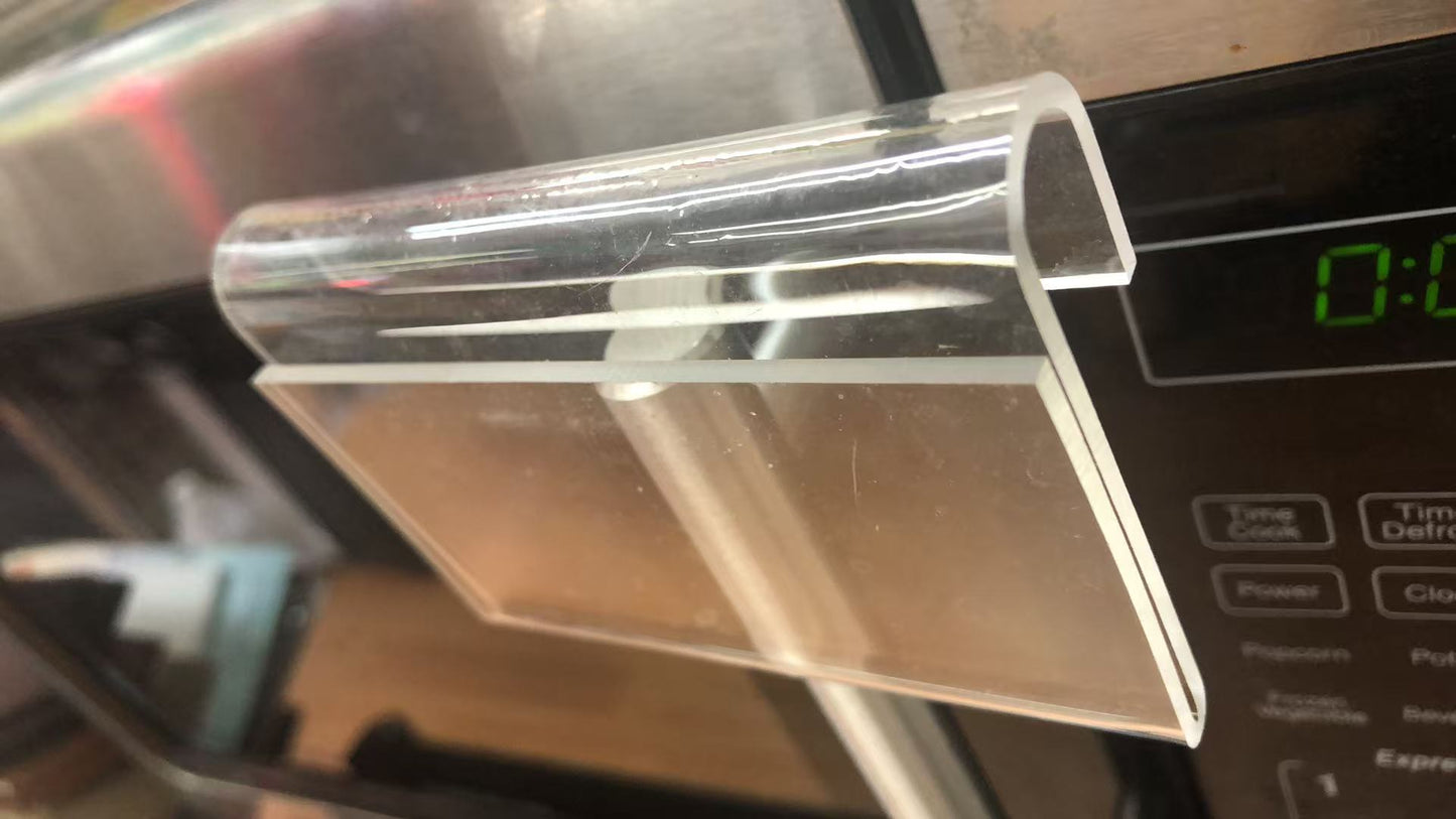 Food Name Holder 3" x 2" Grid Rack Acrylic, Horizontal