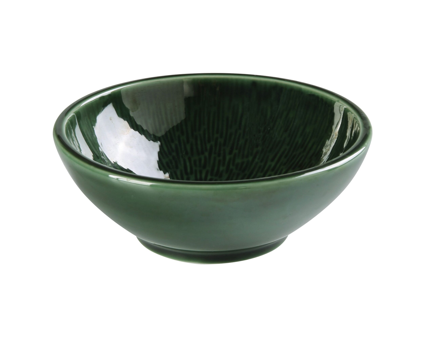 Yanco GG-806 14 oz Round Nappie Bowl - Ceramic, Green Gem