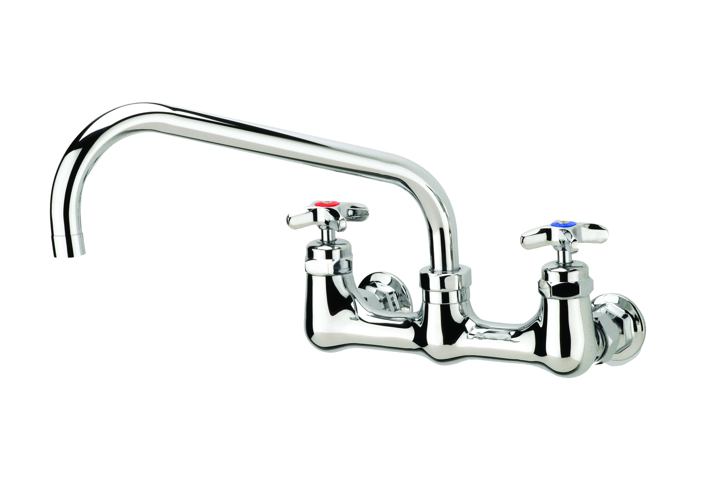 Krowne 18-814L Splash Mount Faucet w/ 14" Swing Spout & 4 Arm Handles