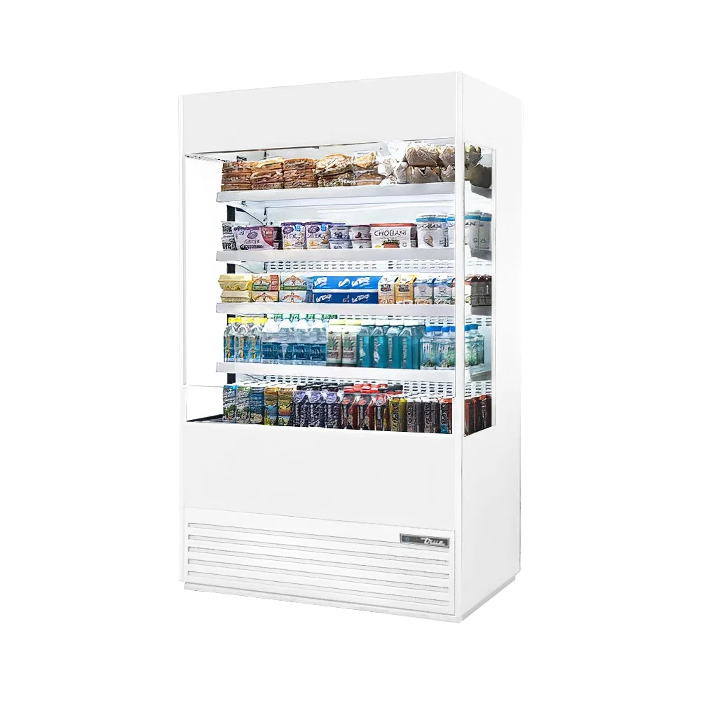 True TOAM-48GS-HC~NSL01 48" Vertical Open Air Cooler w/ (5) Levels, White, 208-230v