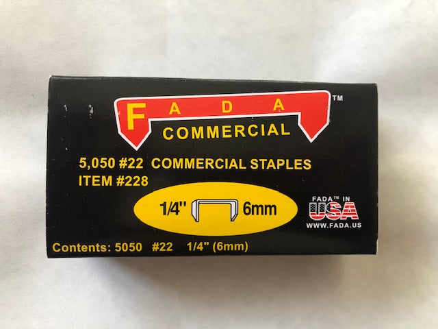 FADA #228 Staples, Rust Resistant Steel, 1/4 inch, 80 BOXES