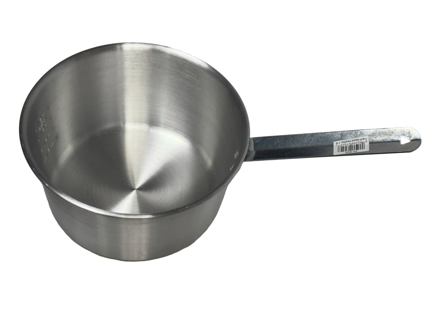 POWAH ALWP-3 Tapered Aluminum Sauce Pan, 3 Qt, 8-1/2" Top Diameter x 4-1/2"H, Flat Handle