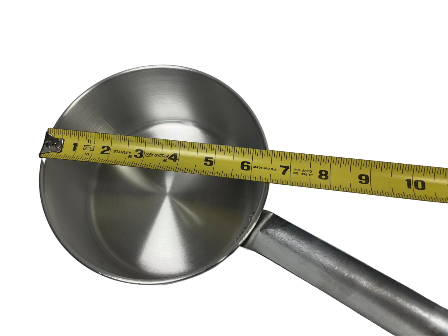 Powah ALWP-15   1.5QT Tapered Aluminum Sauce Pan 6-1/2" Top Dia x 3-3/8"H, Flat Handle