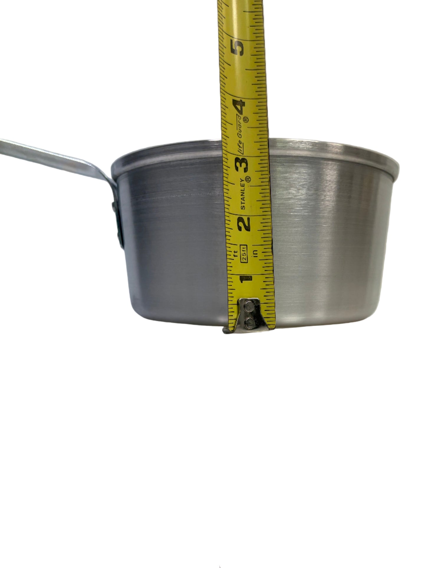 Powah ALWP-15   1.5QT Tapered Aluminum Sauce Pan 6-1/2" Top Dia x 3-3/8"H, Flat Handle
