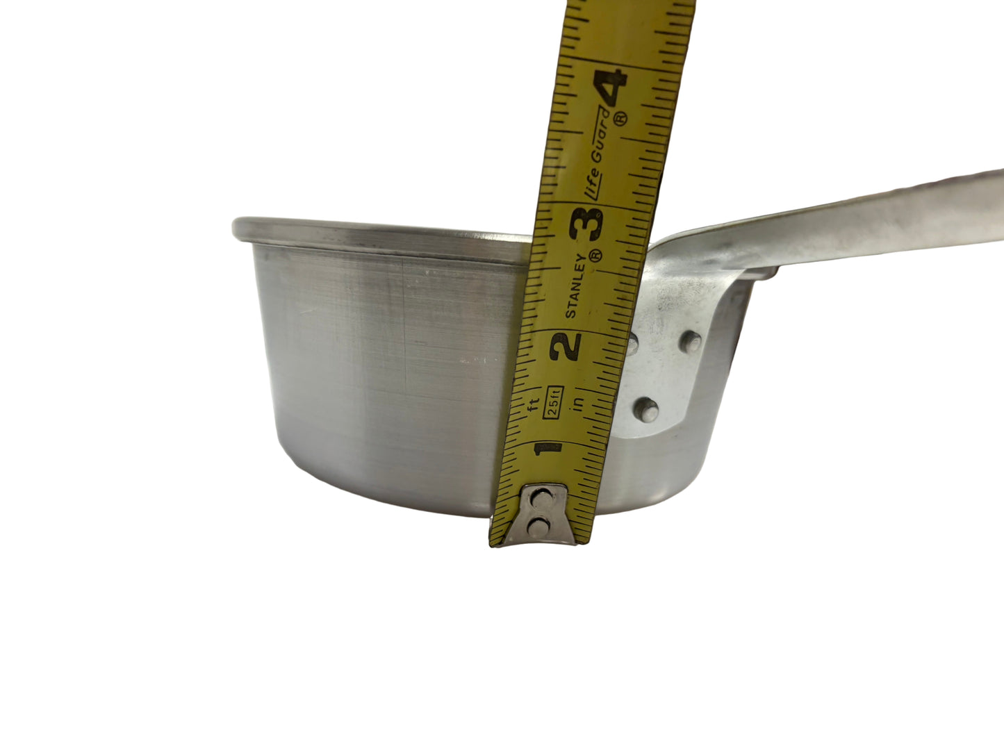 Powah ALFWP-1   1QT Tapered Aluminum Sauce Pan 6" Top Dia x 2-3/4"H, Flat Handle