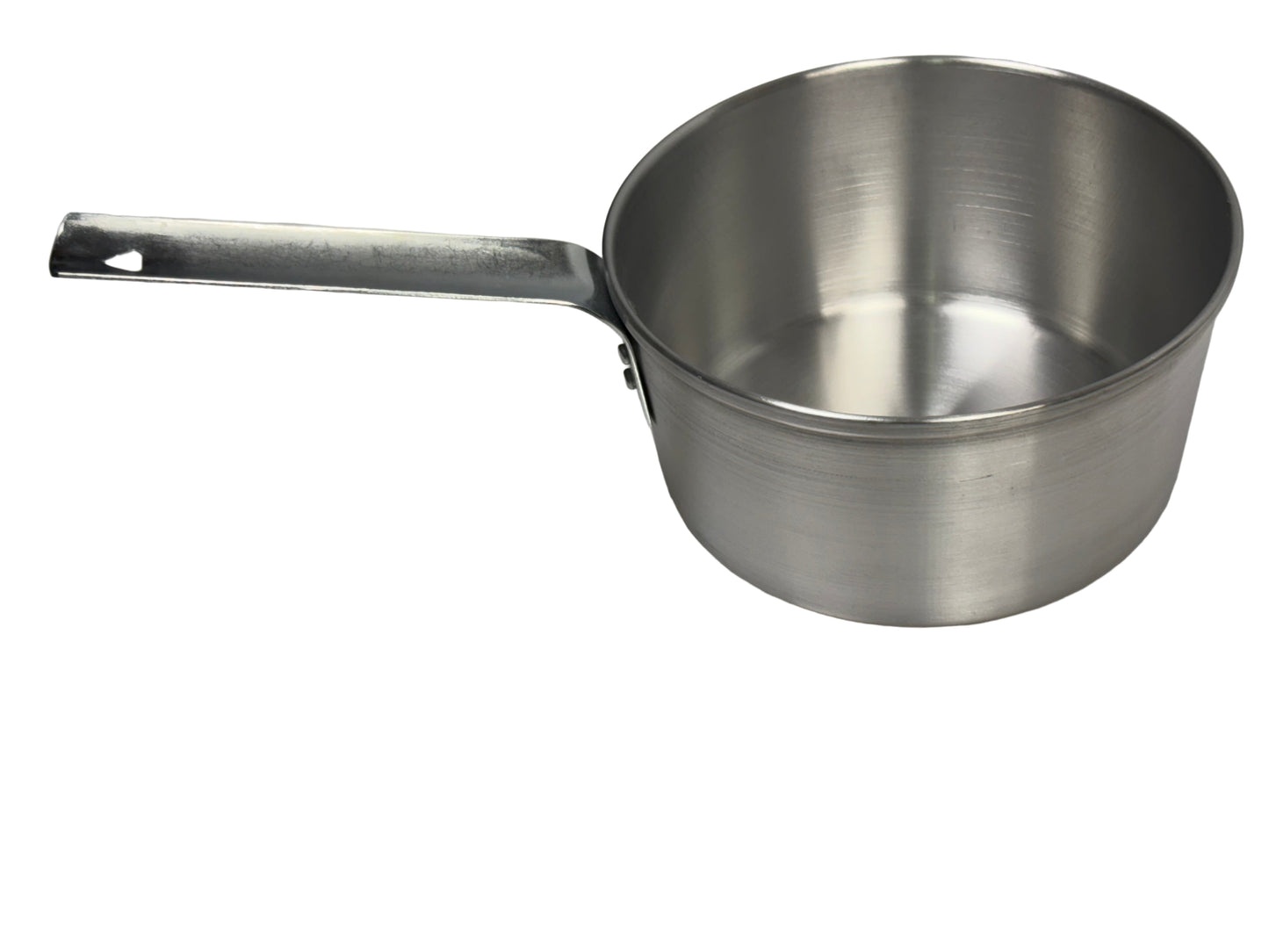 Powah ALWP-15   1.5QT Tapered Aluminum Sauce Pan 6-1/2" Top Dia x 3-3/8"H, Flat Handle