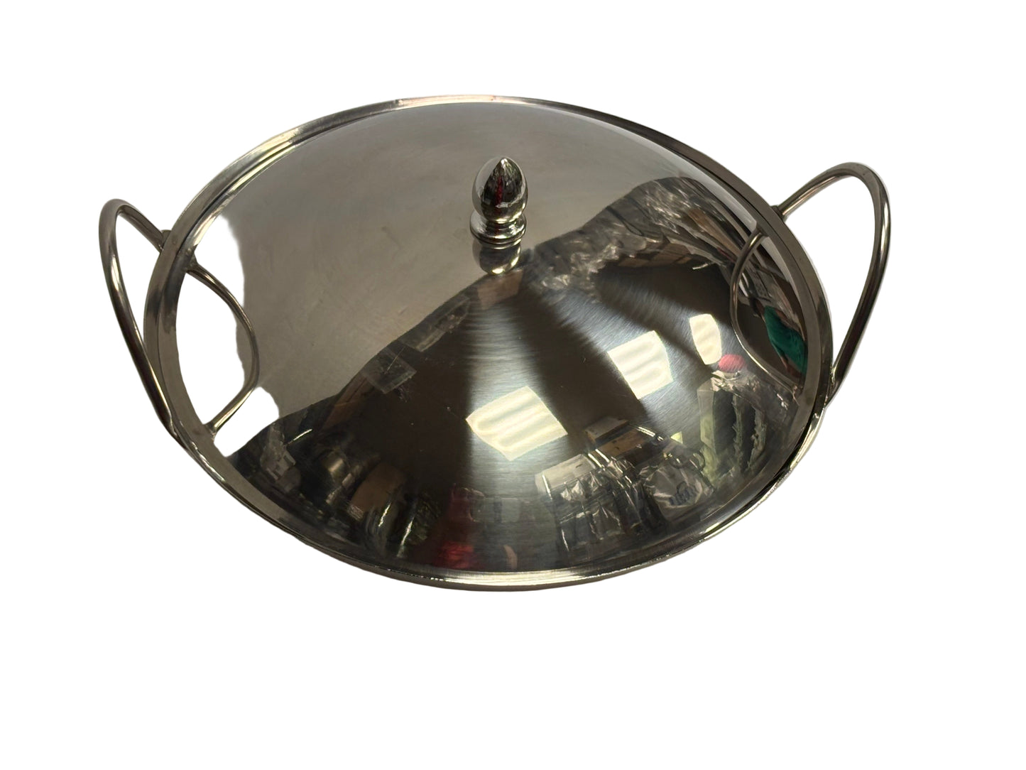 Wok Serving Dish 79-7816  8" Stainless Steel 8-1/4"Dia x 2-1/8"H