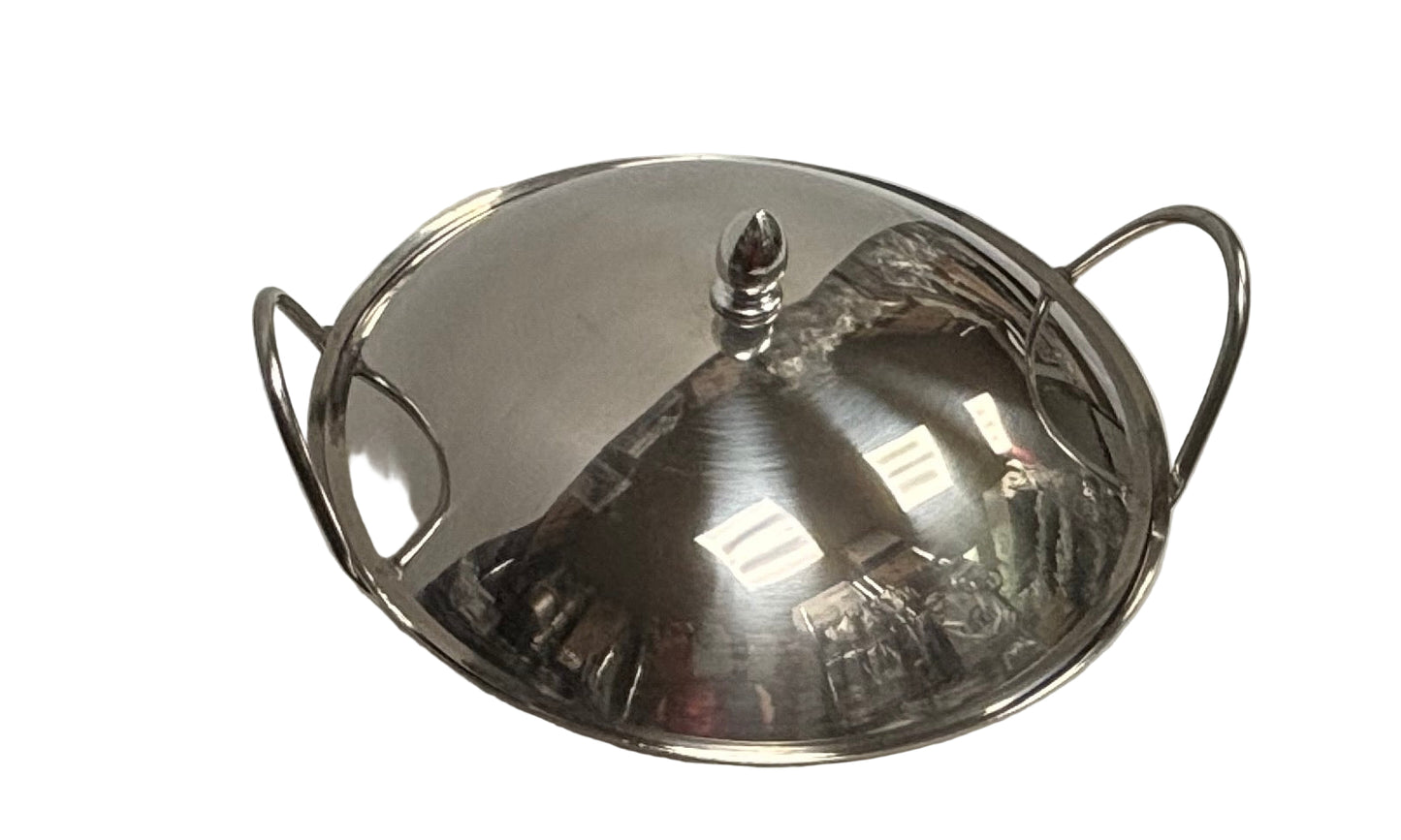Wok Serving Dish 79-7816  8" Stainless Steel 8-1/4"Dia x 2-1/8"H