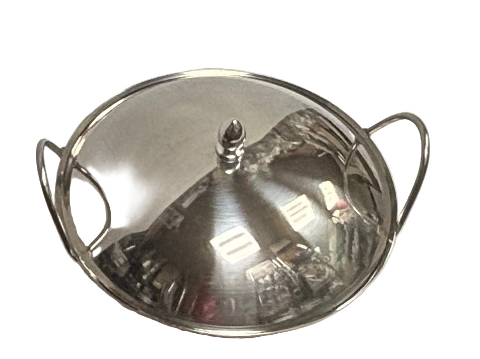 Wok Serving Dish 79-7816  8" Stainless Steel 8-1/4"Dia x 2-1/8"H