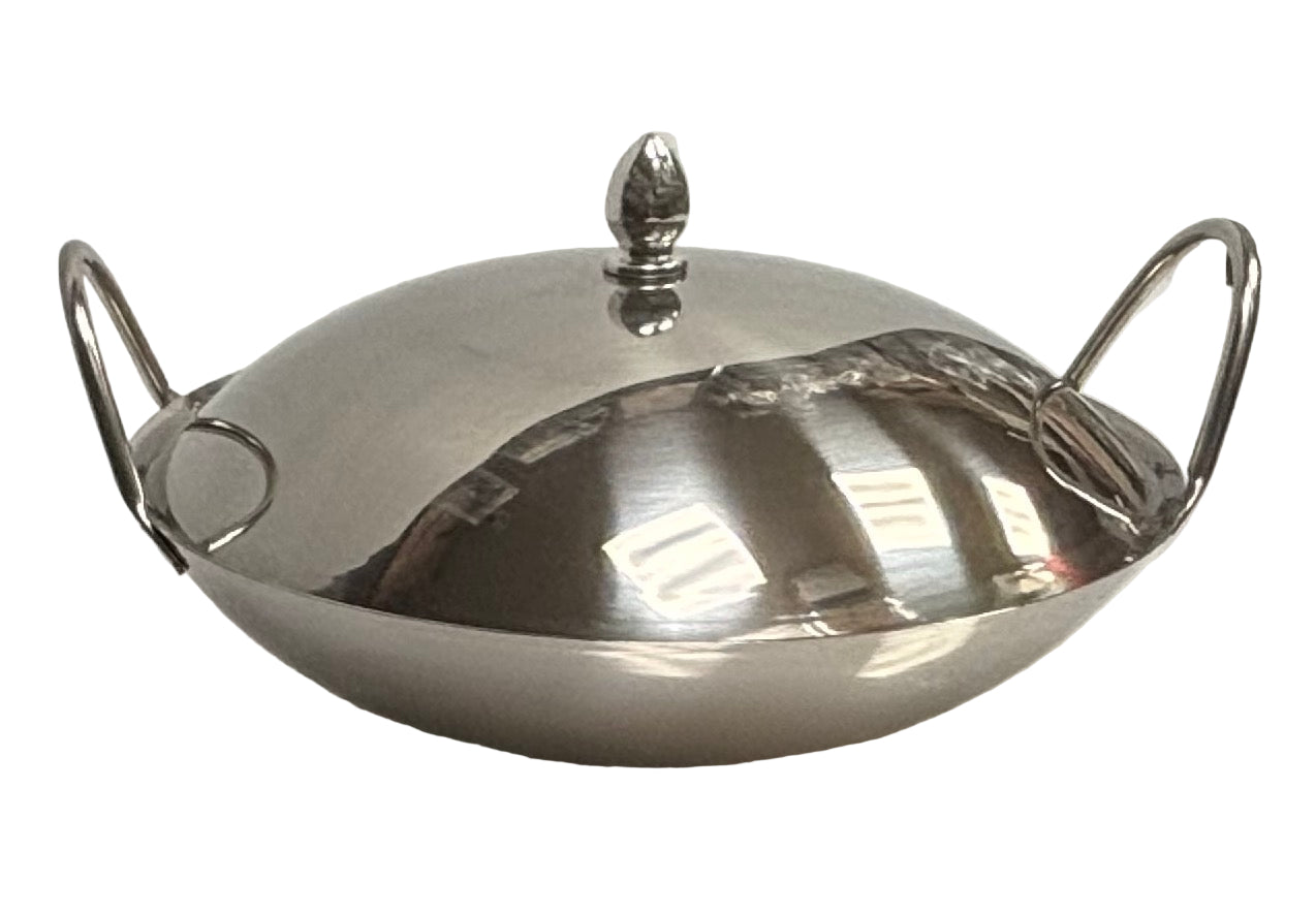Wok Serving Dish 79-7816  8" Stainless Steel 8-1/4"Dia x 2-1/8"H
