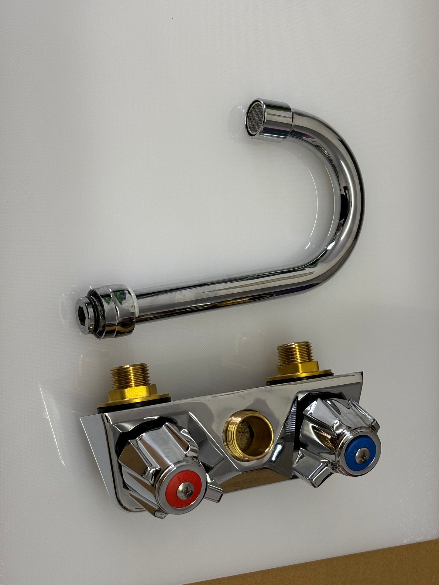 Sunny SWF406G Wall Mount 6” Gooseneck Heavy Duty 4” Center Bar Faucets