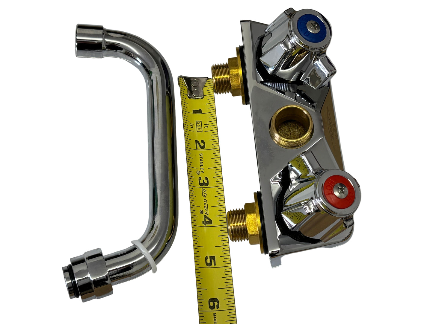 SUNNY SWF-406T (SWF-406) Wall Mount Faucet, Heavy Duty, 4" Center, 6" Swing Spout