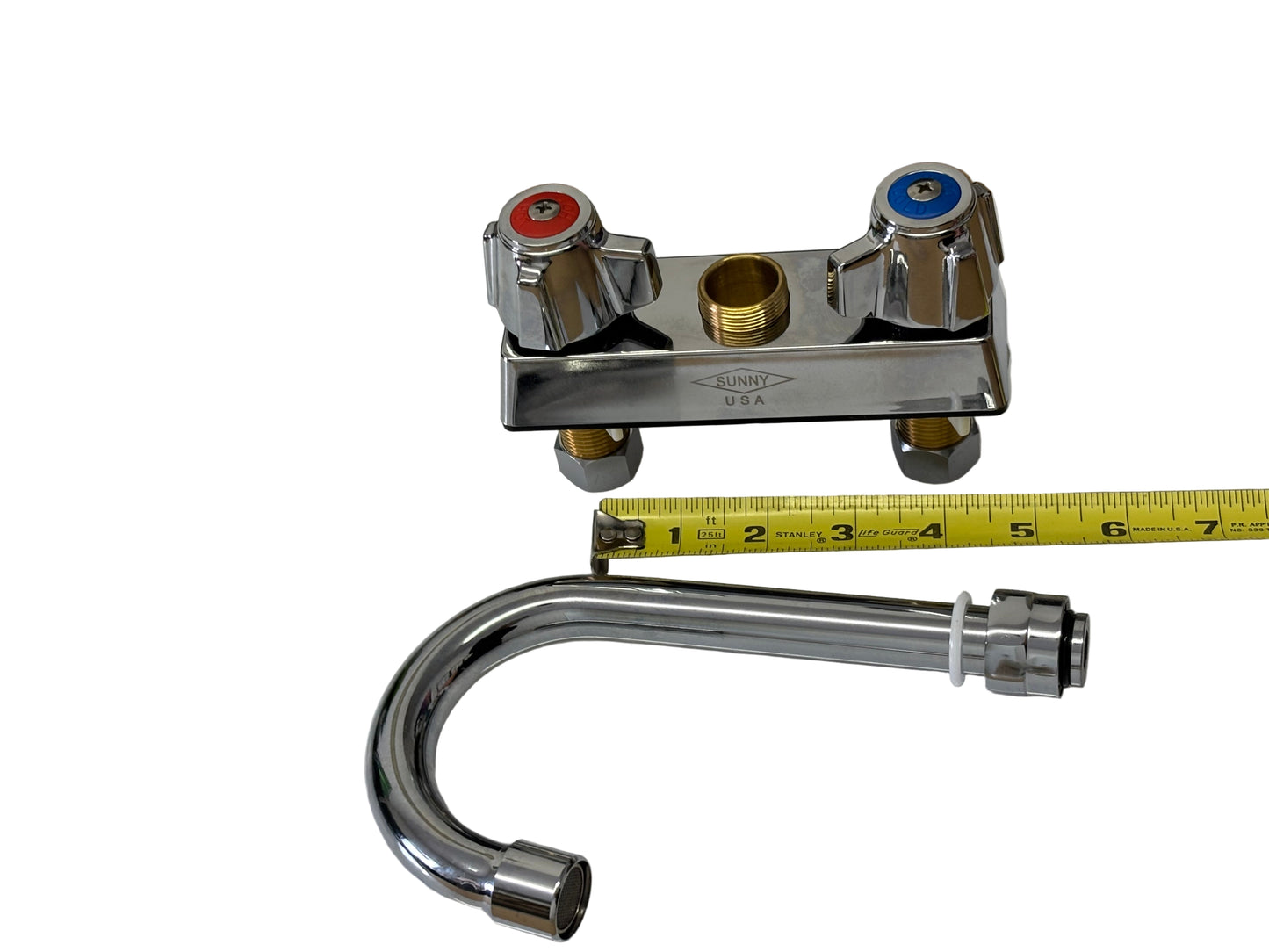 Sunny DF-400 / SDF-400G Bar Faucet – Deck Mount, 6" Gooseneck Spout, Heavy Duty, 4" Center