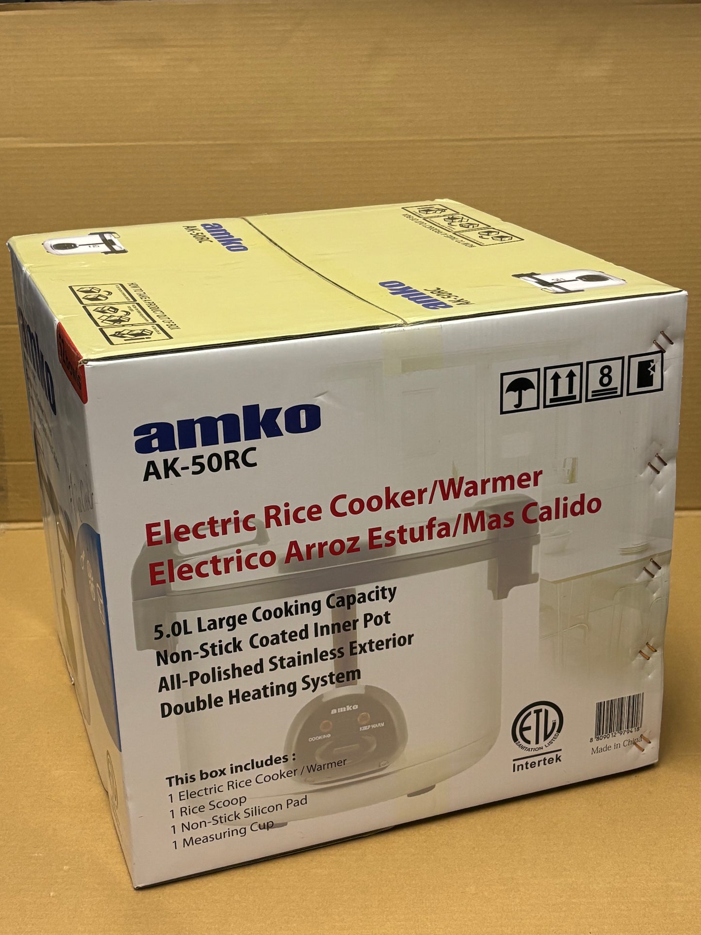 AMKO AK-50RC Electric Rice Cooker/Warmer 62 Bowls(Cooked Rice), 30Cups(Raw)