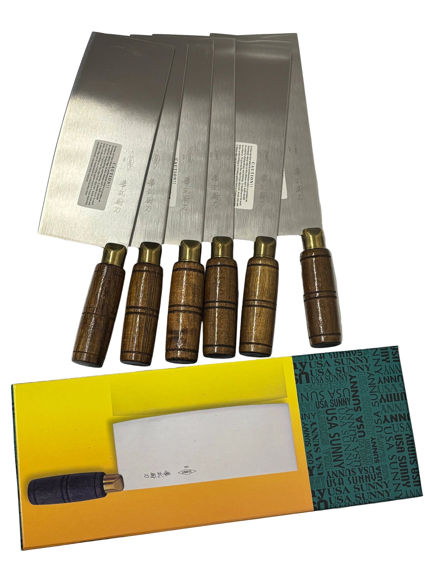 SUNNY (KK-8) Chinese Cleaver Chef Knife with Wood Handle, 12 inch in Length
