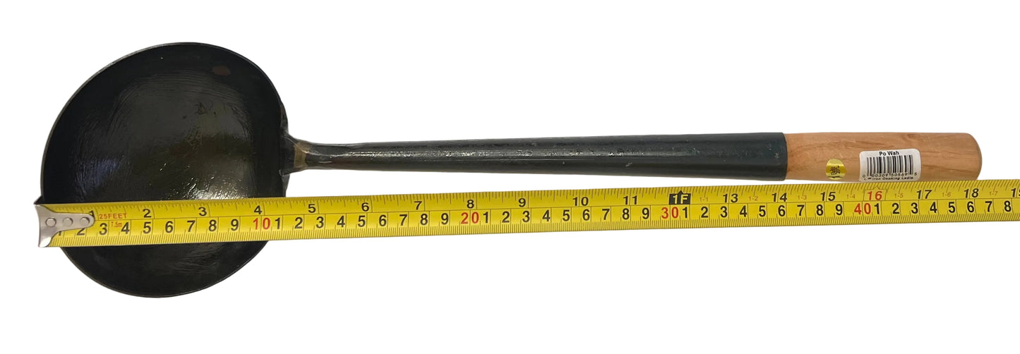 PO WAH BIS-1 Chinese Wok Ladle 5 inch Dia, Black