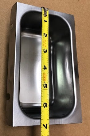 Hood Part - Commercial Hood Grease Trap Pan S/S 6-3/4"L X 4 1/4"W X 2 1/2"H