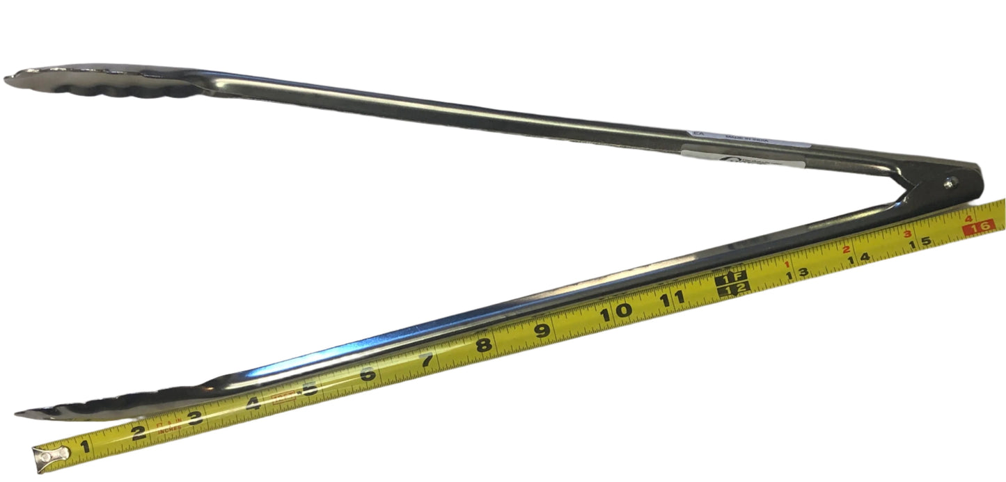 Utility Tongs 16"L Extra Heavy-Duty Stainless Steel