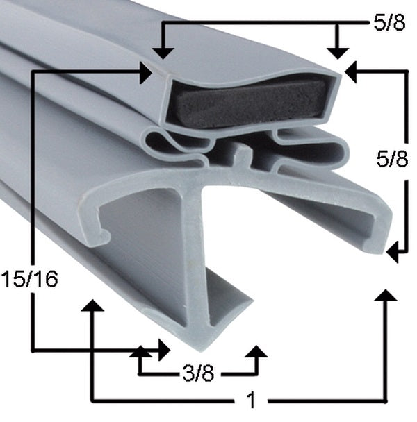 AMERIKOOLER J070150 Walk-in Box Door Gasket, 38-1/2 inch W x 76-3/4 L, 3 Sided