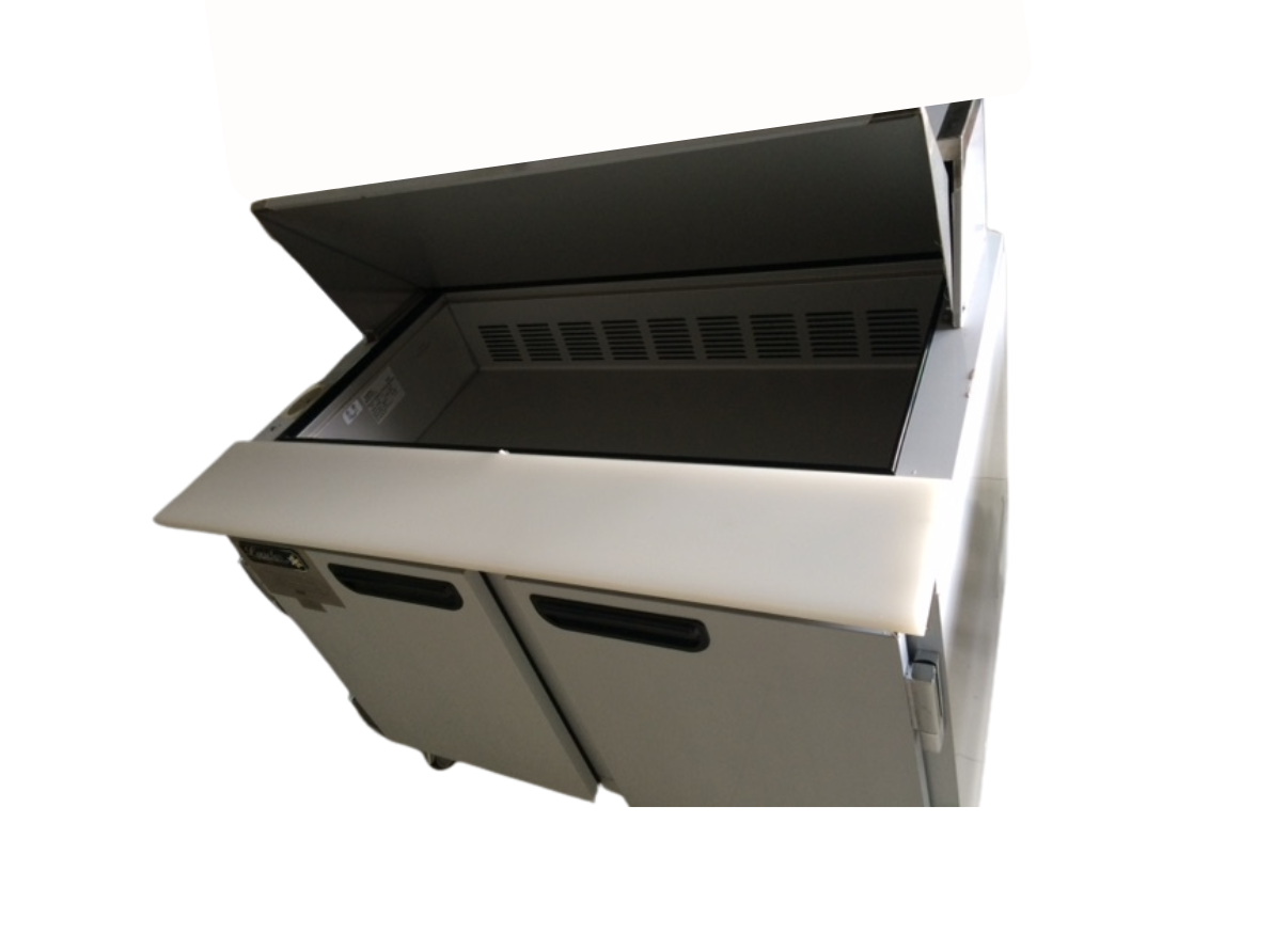 Leader ESLM48 48" 2 Door Refrigerated Mega Top Bain Marie / Sandwich Prep Table