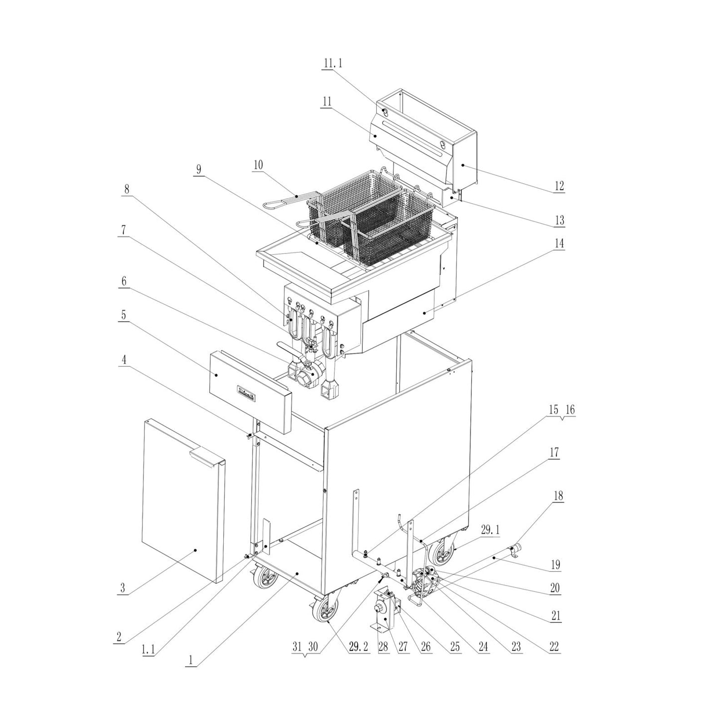 MIGALI 1759-159  Fryer Screen Size 19x13 ½ for Fryer C-F75-NG/LP