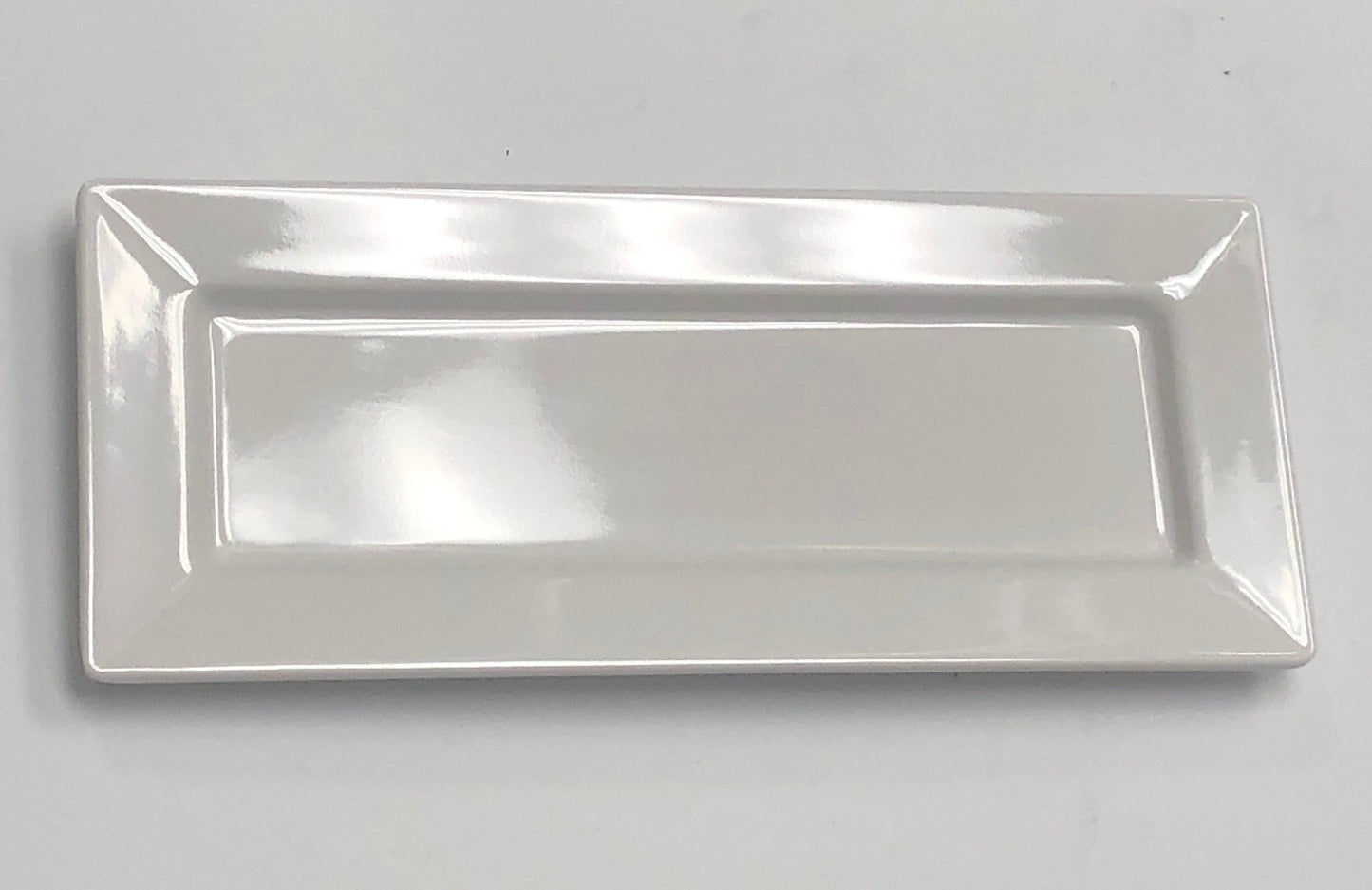 SUNNY APM-1065 Rectangular 11"L X 4.5"W Melamine White Plate DOZEN (12)
