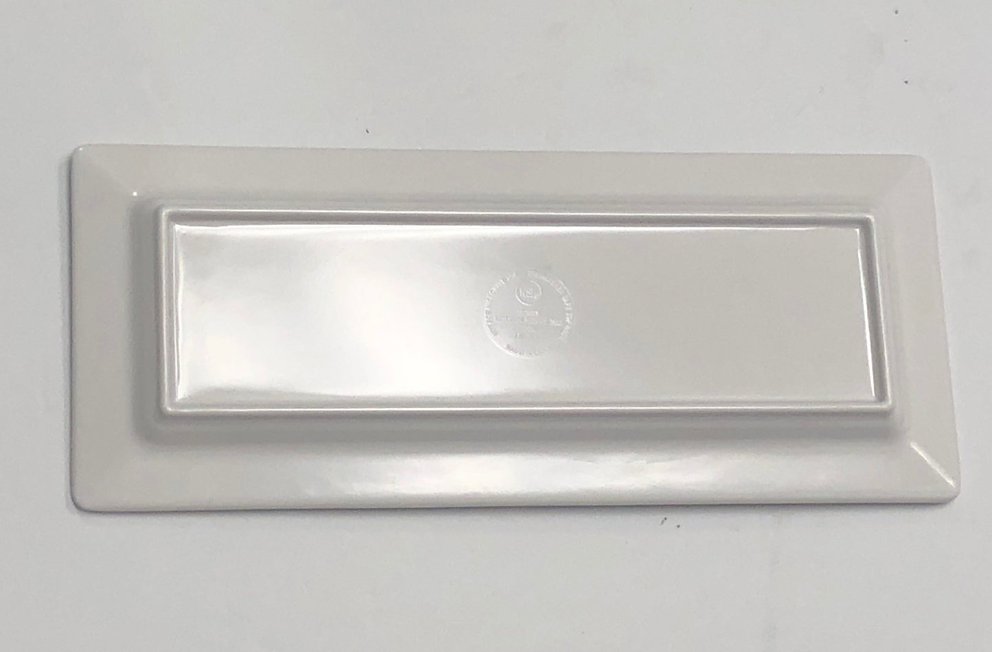 SUNNY APM-1065 Rectangular 11"L X 4.5"W Melamine White Plate DOZEN (12)