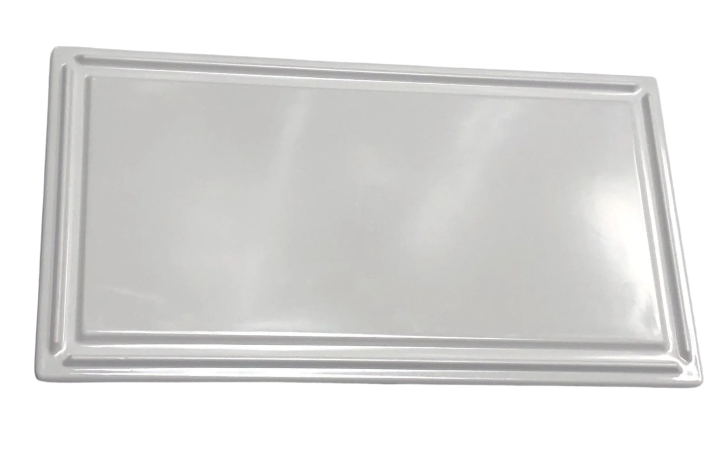 SUNNY APM-5066 Rectangular 15.5"L X 8.5"W Melamine White Plate DOZEN (12)