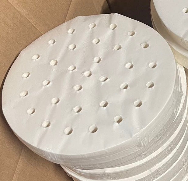 POWAH 77-7872  6" Perforated Round Steamer Paper, 5000/box