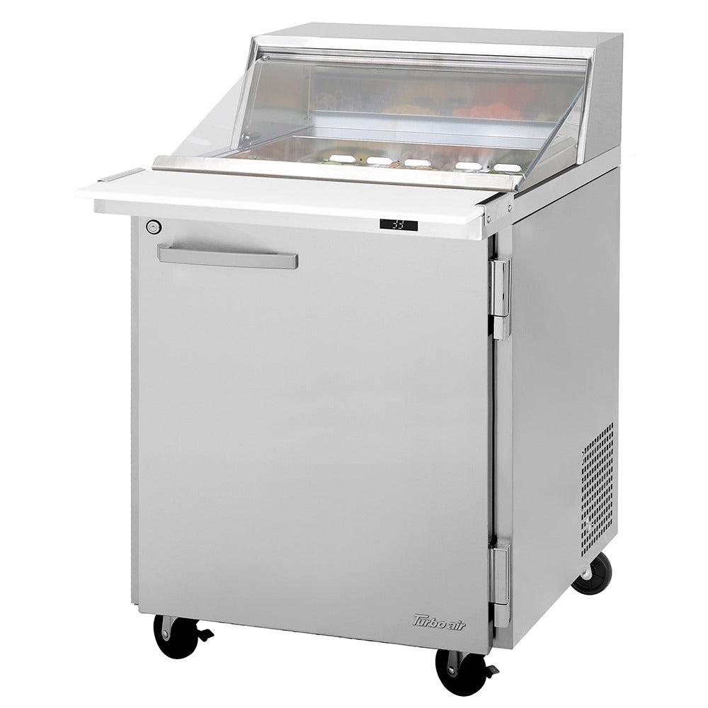 Turbo Air PST-28-12-N-CL 27 1/2" PRO Series Mega Top Sandwich/Salad Prep Table w/ Refrigerated Base, 115v