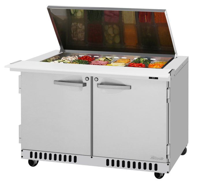 Turbo Air PST-48-18-N-FL 48 1/4" PRO Series Mega Top Sandwich/Salad Prep Table w/ Refrigerated Base, 115v