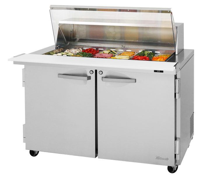 Turbo Air PST-48-18-N-CL 48 1/4" PRO Series Mega Top Sandwich/Salad Prep Table w/ Refrigerated Base, 115v