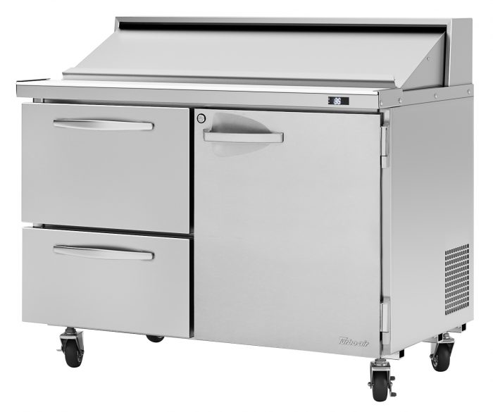 Turbo Air PST-48-D2R(L)-N 48 1/4" PRO Series Sandwich/Salad Prep Table w/ Refrigerated Base, 115v