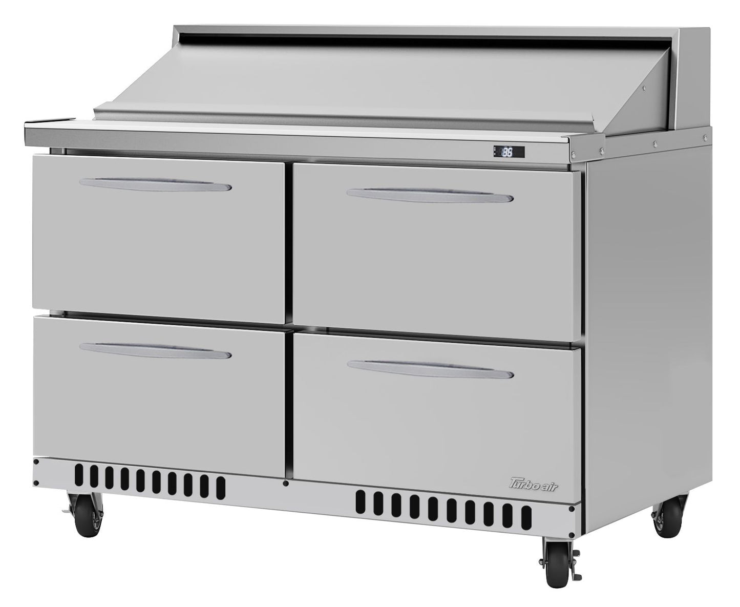 Turbo Air PST-48-D4-FB-N 48 1/4" PRO Series Sandwich/Salad Prep Table w/ Refrigerated Base, 115v