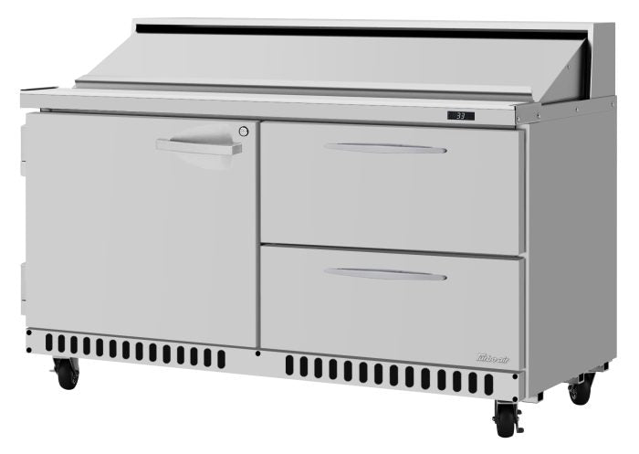 Turbo Air PST-60-D2R(L)-N 60 1/4" PRO Series Sandwich/Salad Prep Table w/ Refrigerated Base, 115v