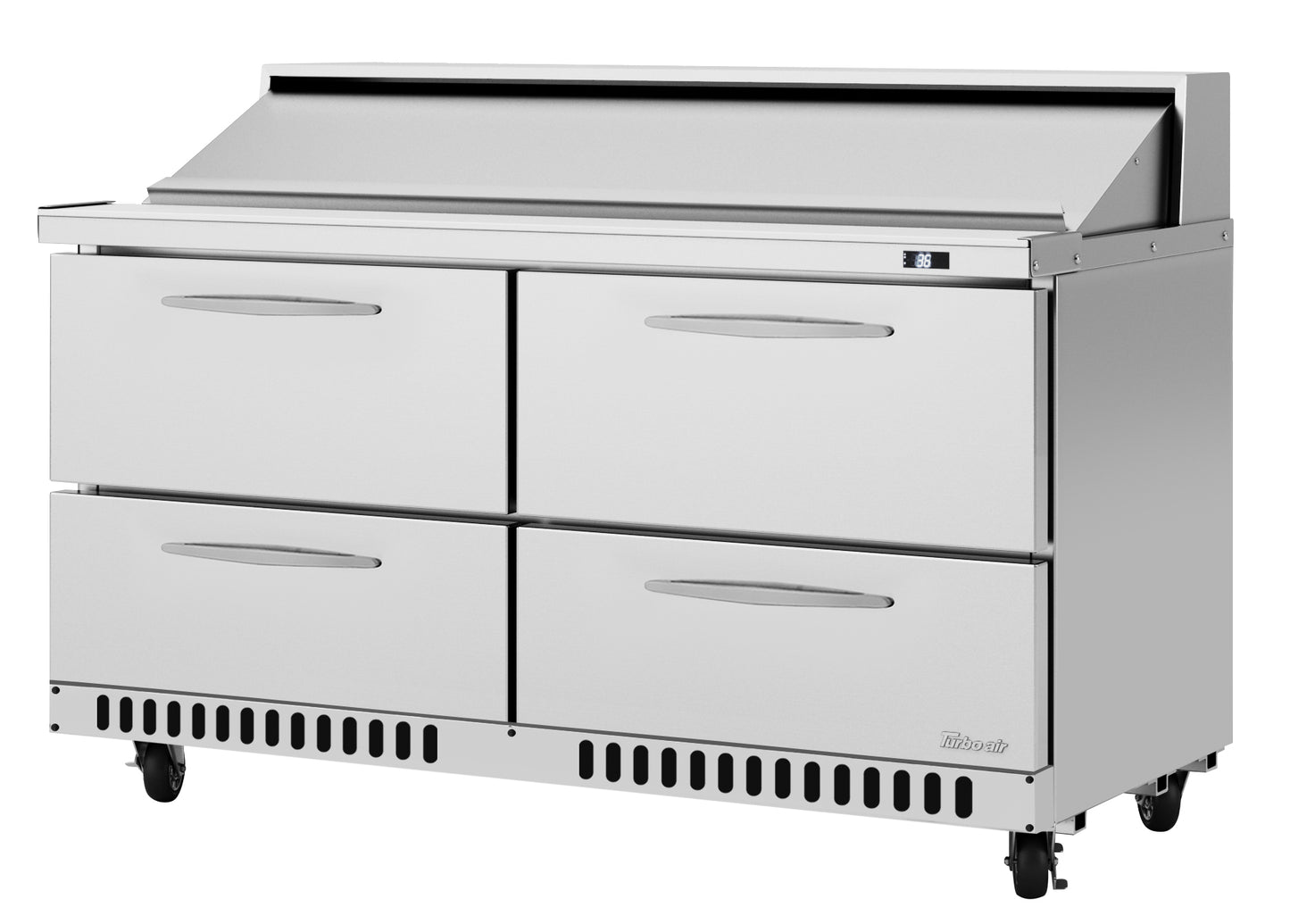 Turbo Air PST-60-D4-FB-N 60 1/4" PRO Series Sandwich/Salad Prep Table w/ Refrigerated Base, 115v
