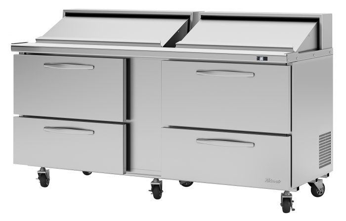 Turbo Air PST-72-D4-FB-N 72 5/8" PRO Series Mega Top Sandwich/Salad Prep Table w/ Refrigerated Base, 115v