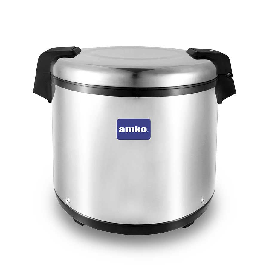 AMKO SEJ-22000 Electric Stainless Steel Rice Warmer, 50 Cups (100Bowls Cooked Rice), 21 Liter