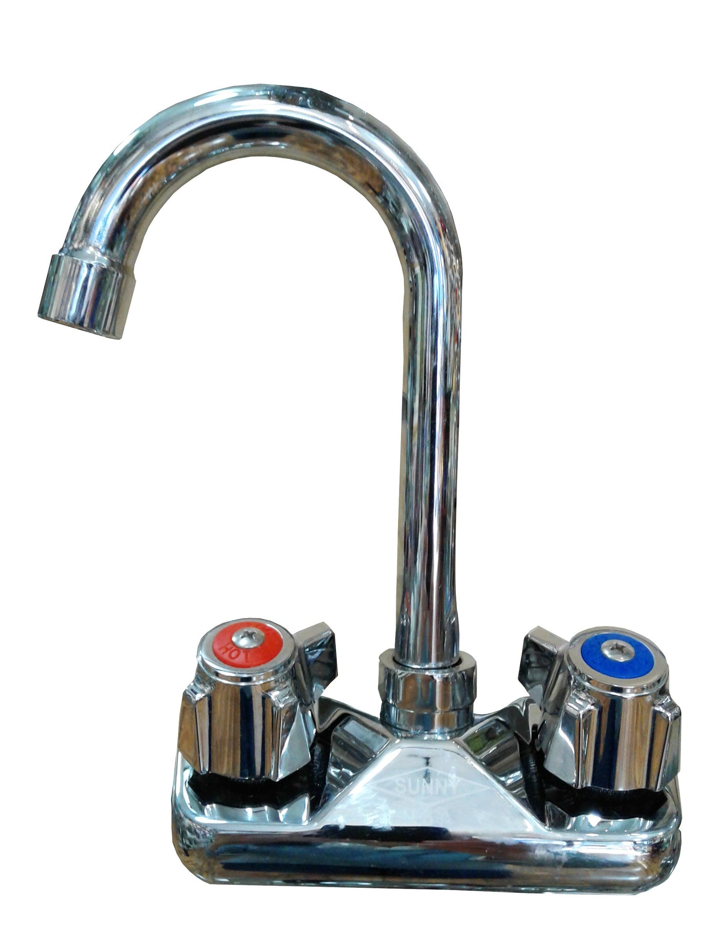 Sunny SWF406G Wall Mount 6” Gooseneck Heavy Duty 4” Center Bar Faucets