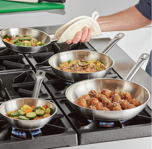 Vigor 9.5" Stainless Steel Pan, Suitable for Induction Cooker, Gas Stove, and Electric cooktop